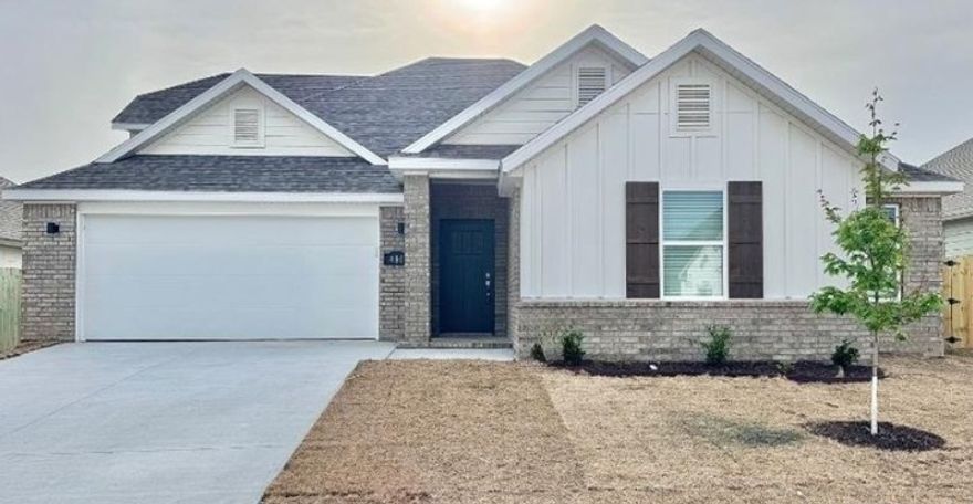 Beautiful new construction home located in convenient location off Rupple Rd in Fayetteville! Can be made either a 3 bedroom plus bonus OR 4 bedroom. Inviting open concept layout with large living room complete with fireplace, kitchen with large island and pantry! Fully fenced backyard perfect for pets and/or entertaining. Located close to schools, parks, restaurants, and shopping — convenience is right at your doorstep. Tenant responsible for all utilities and lawn maintenance. Tenant must provide refrigerator, washer, and dryer. We process applications as we receive and once an application is approved, we reach out for deposit. Deposit secures the unit not the application. Please be aware of scams. Our application process is to be paid online through a secure portal, and we do not accept cash, CashApp, Venmo, and/or PayPal. Showings are through appointments only