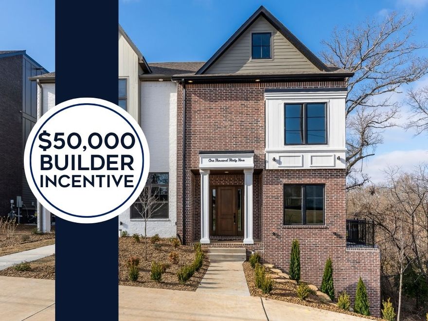 This is not a typical townhome. But it does come with a $50,000 incentive.
At over 3,500 s.f., this home lives like a single-family residence — main living across two floors, third floor reserved for a flex space (4th bedroom?) and entertaining patio overlooking Park Springs Park and the trail system. A second private patio off the primary suite for the quiet mornings.
This home doesn't back up to the trails. It neighbors them directly. Mountain bike and walking trails accessible from your back door. Walk to the downtown square, Crystal Bridges, and Bentonville's best restaurants — no car needed.
Modern meets traditional design with bespoke finishes. 3 bedrooms, 3.5 baths, 2-car garage with additional parking. Two private patios overlooking green space and trails.
POA covers landscaping, exterior window cleaning twice yearly, weed control, and Christmas lights. Lock the door. Come home to perfect.
The alternative to a big house — finally downtown.
Up to $5,000 in lender credits with preferred lender.