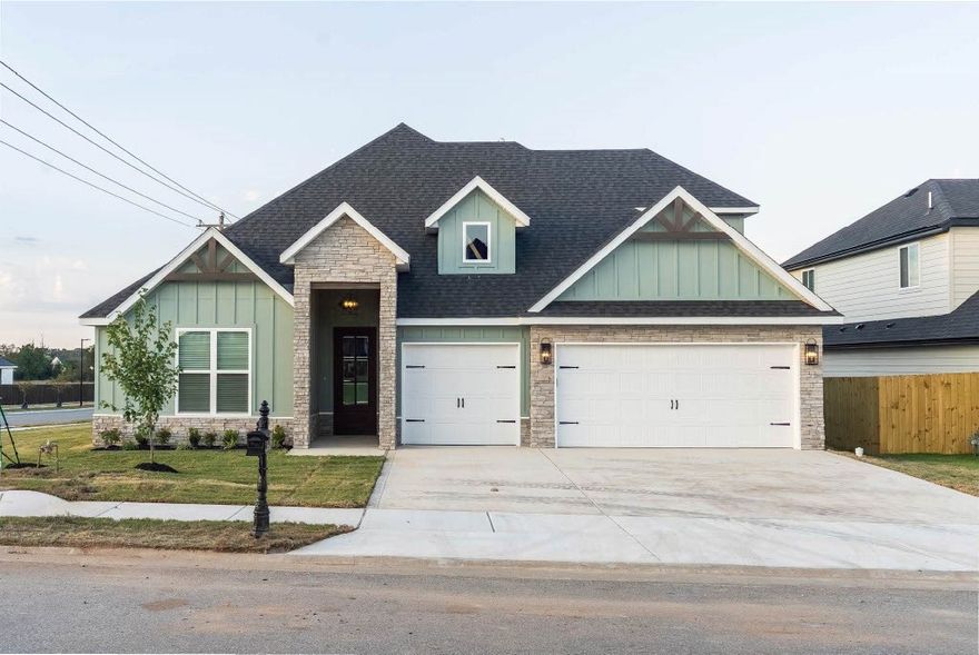 Welcome to the Sam Plan – Where Comfort Meets Convenience in Maple Estates! Experience thoughtful
 design and timeless style in the Sam Plan, a beautifully crafted 2,368 sq. ft. home featuring 4 bedrooms and 3 full bathrooms—perfect for growing families or anyone who loves to entertain. Step into a warm and inviting living space with vaulted ceilings that create a bright open atmosphere. The spacious living room flows seamlessly into the kitchen and dining area, complete with a walk-in pantry for all your storage needs. The primary suite is a private retreat, tucked away on the main level and thoughtfully connected to the utility room for ultimate ease and functionality. Also on the main floor, you'll find an elegant dining room and an additional bedroom—great for guests or a home office. Step outside to the covered back patio, ideal for relaxing evenings or weekend barbecues.
