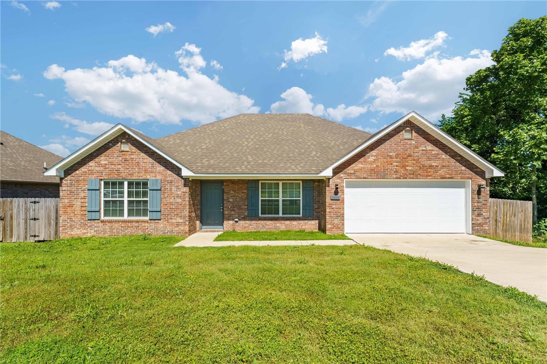 Beautiful country setting conveniently located in the middle of NWA. Located in a Rural Development area, so qualified buyers could move in with NO DOWN PAYMENT! Come see this beautiful 4 bedroom, 2 bathroom home on one-third acre lot. Move into 1,688 sq feet of practically new construction, Split floor plan. Beautiful dark stained cabinetry and flooring provide a sense of elegant living throughout the home. Attached 2-car garage and ample closet space in each room. These homes include: granite counter tops, Full Blinds, Stainless steel appliances: Range, Dishwasher, Microwave AND Refrigerator! Plenty of room to entertain inside and out! Make an appointment to see today!