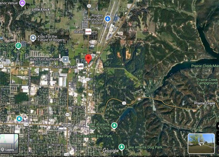 Prime Investment Opportunity in Rogers. This 1.34-acre property on Highway 94 offers 203ft of highway
frontage, a high-traffic count exceeding 11,000 daily (2022)—even before major businesses like 7 Brew
arrived. Positioned near I-49, Downtown Rogers and Beaver Lake, surrounded by new developments,
including Kum & Go, Storage World, and America’s CarMart corporate offices. Two adjoining lots equipped with city utilities, level and ideal for commercial or multifamily redevelopment. The existing home is
older, needs updates but could be lived in with some love or repurposed also detached building currently
has studio apartment, please do not disturb as tenants are in place—do not access without
representation. Property is sold as-is with no repairs. Located near Rogers Airport and major growth
corridors, this property presents endless possibilities for investment, so any investors looking for a prime location with long-term value, this site offers potential to transform a vision into reality