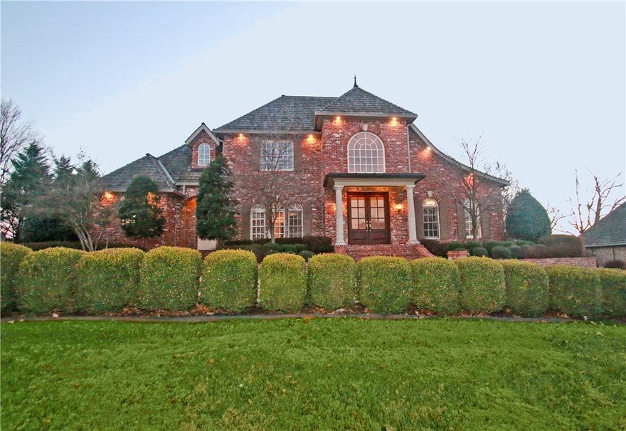 GORGEOUS HOME & BEST STREET IN PINNACLE! 4 BR 4.5 BA home close to amenities w/unmatched architectural detail & high-end finishes. Open flr plan w/gourmet & great room perfect for entertaining! French doors lead to elegant veranda & private yard w/fountain. Lrg 1st fl. office. Grand MBR wing w/en suite, WICs & fitness room. Huge bedrooms w/WICs, reading nook & laundry chute! Bonus rm for kids/teens. Ample storage! Deep 3 car garage w/wkshop & storm shelter. Side yard perfect for pool. Must see!