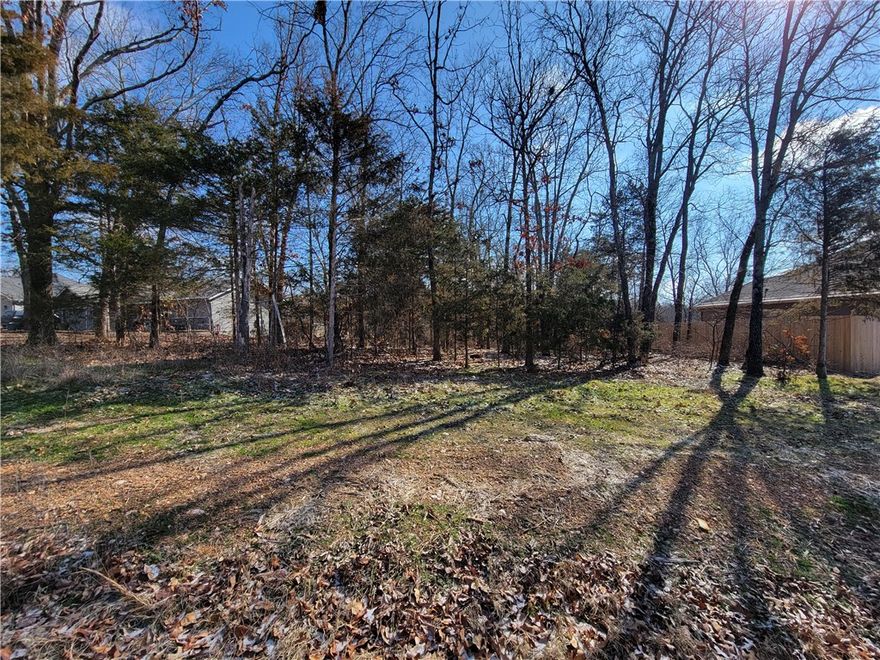 Not only does this nearly 1/2-acre lot have access to SEWER, but the front half is flat and makes for a great building site.  Its location provides for quick access to Hwy 71, the interstate, the MO border, the up & coming bike lift and other trails (dirt and paved for walking, running and biking).  Go check out this lot to see if this is where you want to build your new home.  Bentonville schools!