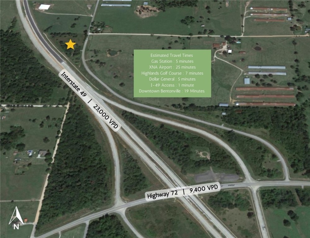 Prime commercial opportunity in Gravette, AR! Offering a 3.02-acre ground lease or build-to-suit option available exceptional visibility and exposure for your business. This property benefits from a substantial 23,000 daily traffic count originating from Interstate 49, ensuring optimal visibility and exposure for your business. Capitalize on the prime positioning and elevate your enterprise in a high-traffic, strategic locale. Zoned C-2. BUILD TO SUIT. Subject to feasibility, zoning and any government regulations/approvals/requirements. Price for Build to suit will be negotiated.