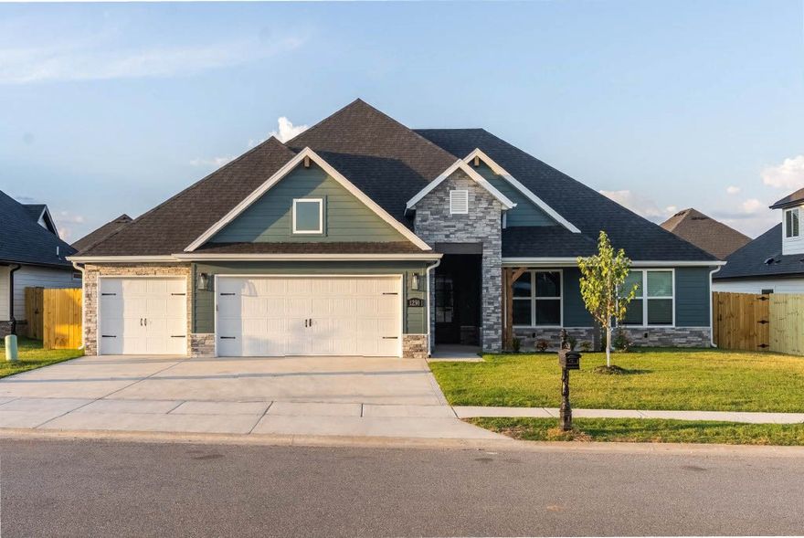 Welcome to Maple Estates in Centerton, Arkansas—a beautifully situated community just minutes from
 Bentonville’s West High School Campus, with convenient access to shopping, entertainment, and
 recreation. This prime location offers the perfect balance of town proximity and peaceful living.
 Introducing the Kingsley plan, a spacious 2,610 sq ft home designed with comfort and functionality in
 mind. This thoughtfully laid-out floor plan features 3 bedrooms, 2.5 bathrooms, and a private study at the front of the home, ideal for remote work or quiet reading. The open-concept kitchen and living area create a welcoming space for entertaining or family gatherings. Additional highlights include a three-car garage and a covered back patio with a cozy outdoor fireplace—perfect for relaxing evenings at home. Experience the best of modern living in a serene and convenient setting.