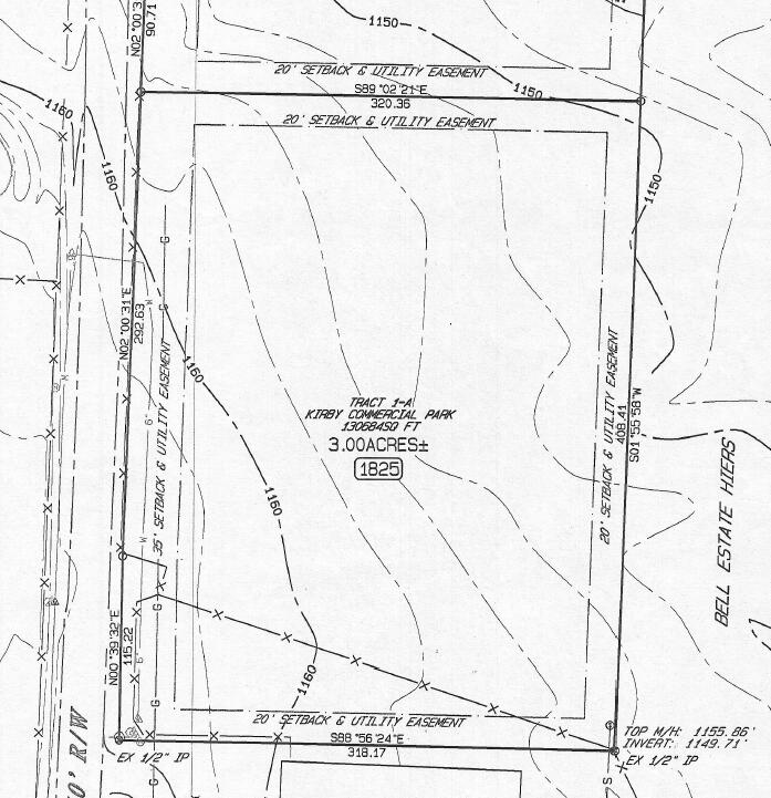 Great Commercial Building Site! 3 level acres, 292 ft of Forward Drive Road Frontage, City Water, Sewer, Electric & Natural Gas are available.