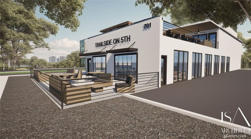 Discover an exceptional opportunity at 701 SE 5th Street in Bentonville, AR – introducing Trailside on 5th, a commercial space on a spacious 0.52-acre lot, ideally positioned adjacent to the renowned Razorback Greenway trail system. This property is undergoing a comprehensive remodel to deliver in pristine white box condition. Boasting a prime location in the heart of Bentonville's vibrant growth corridor – just minutes from downtown, Walmart's headquarters, and a network of world-class biking and walking trails – this versatile space is perfect for a restaurant, retail shop, cafe, or office. Highlights include potential for outdoor patio seating, a rooftop deck with scenic views, and ample parking. Don't miss this chance to shape your vision in one of Northwest Arkansas's most desirable spots – schedule a tour today!