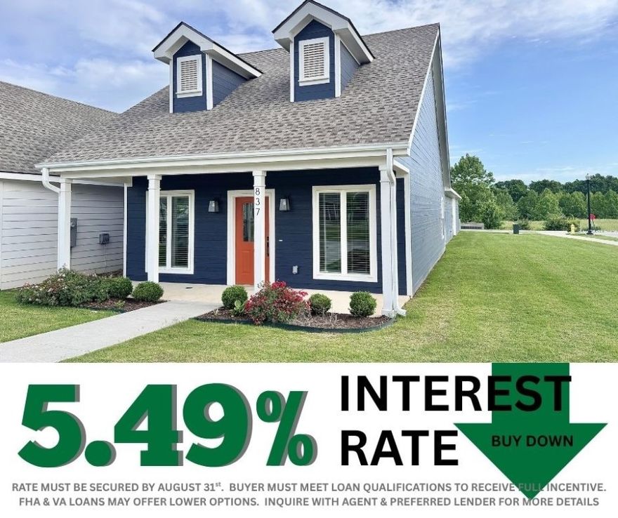 5.49% INTEREST RATE/BUY DOWN! Unbeatable location near Crystal Bridges Museum, the Alice Walton School of Medicine, Downtown Bentonville & Walmart’s new campus. Enjoy a vibrant community with top-tier amenities, including a clubhouse, pool, pickleball court, dog park, yard maintenance & access to the countries top premier mountain biking trails. Faulkner floor plan boasts LVP flooring, crown molding, blinds, ample storage & quality throughout. The living room & dining area offer a seamless open floor plan, perfect for entertaining, with abundant natural light & smooth flow into the chef’s kitchen. Chef’s kitchen features 3cm granite countertops, Frigidaire stainless steel appliances, refrigerator, a pantry, tons of storage & abundant natural light. Spacious primary suite includes a perfect ensuite bathroom with walk-in tile shower, double sinks, & large walk-in closet. Patio perfect for entertaining! Oversized garage with ample storage. Staged home at 915 Heights.