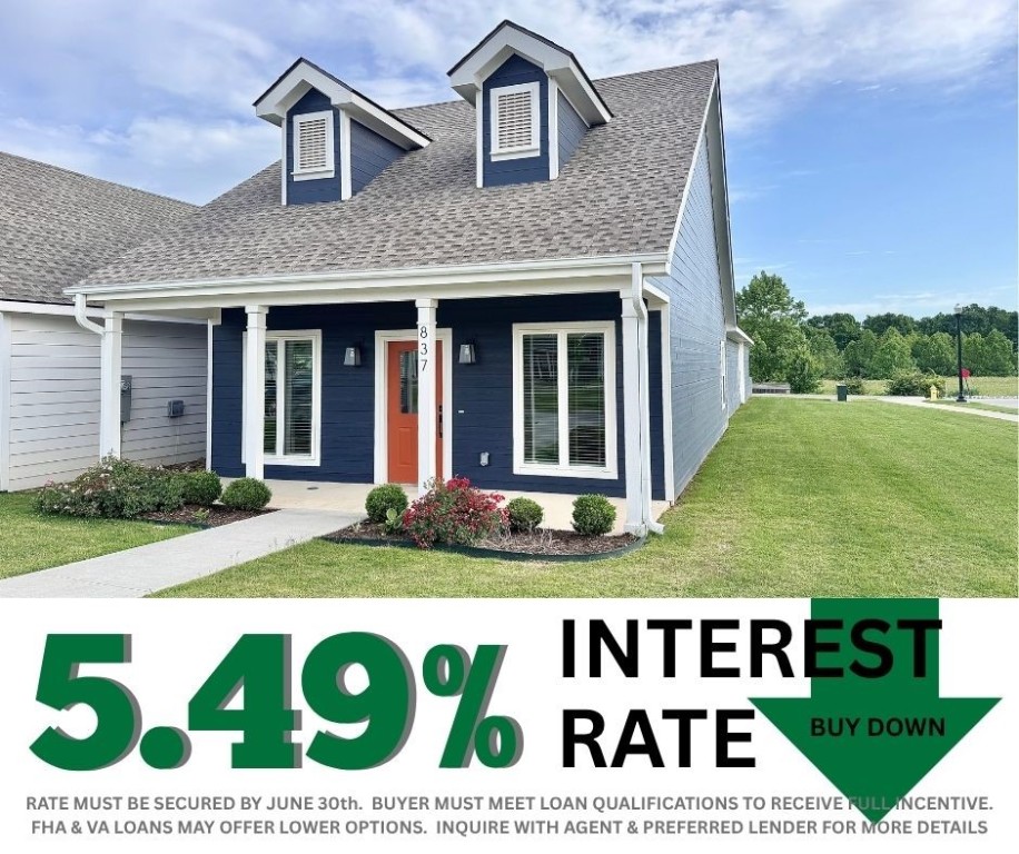 5.49% INTEREST RATE/BUY DOWN! Unbeatable location near Crystal Bridges Museum, the Alice Walton School of Medicine, Downtown Bentonville & Walmart’s new campus. Enjoy a vibrant community with top-tier amenities, including a clubhouse, pool, pickleball court, dog park, yard maintenance & access to the countries top premier mountain biking trails. Faulkner floor plan boasts LVP flooring, crown molding, blinds, ample storage & quality throughout. The living room & dining area offer a seamless open floor plan, perfect for entertaining, with abundant natural light & smooth flow into the chef’s kitchen. Chef’s kitchen features 3cm granite countertops, Frigidaire stainless steel appliances, refrigerator, a pantry, tons of storage & abundant natural light. Spacious primary suite includes a perfect ensuite bathroom with walk-in tile shower, double sinks, & large walk-in closet. Patio perfect for entertaining! Oversized garage with ample storage. Staged home at 923 Heights.