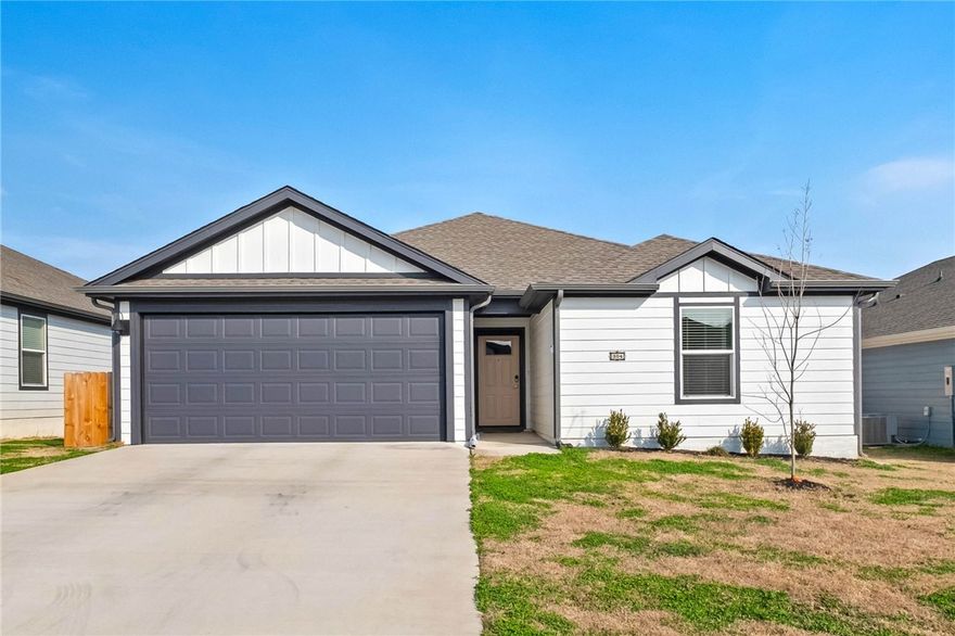 This beautifully maintained move in ready, home features luxury vinyl plank flooring throughout, offering both durability and modern style. The open floorplan creates a bright, spacious feel in the living area that’s perfect for everyday living and entertaining. It is lined with windows beaming lots of natural light providing a welcoming space for gathering with family and friends. The kitchen features plenty of granite counters, modern cabinets, granite island, walk-in pantry, coffee bar and dining nook. Split floorplan with a big primary bedroom with ensuite including dual vanities and large walk-in-closet. Two more bedrooms, each with their own walk-in-closet, and a bathroom at front of home for the kids. Garage has an insulated door and a custom pet entrance and floored attic allowing for plenty of storage. Covered back porch with a flat, fenced backyard and shed. With its modern finishes, low-maintenance flooring, and well-designed layout, this home is ready for you to move in and start enjoying right away.