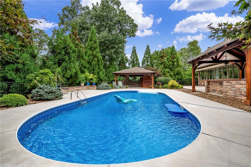 Estate property located on 4 park like acres near Pinnacle Promenade. This property features a main home with almost 6200sqft which includes 4 bedrooms 4.5 baths and 3 living areas including a game room and sun room. Out back you will find a pool and resort like outdoor space including outdoor kitchen area under cedar pergola, fireplace and outdoor bath. Then there is a private guest house which is almost 1200sqft with 1 bedroom full kitchen and an attached 1 car garage. Also on the estate you will find a 30x50 shop building with 10' tall garage door. 
Seller realizes buyers may want to remodel part of the home and price reflects that. There has been many updates to the home both cosmetic and mechanically. Please request copy of features sheet for some of those updates.