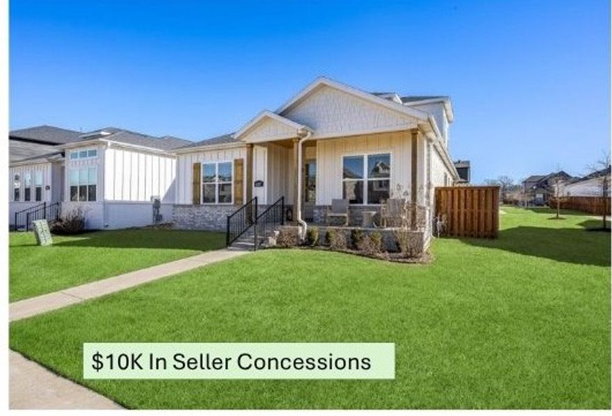 $10K Seller Concessions. Sunlit interiors & Resort amenities w/i 15 minutes to: XNA Airport, Walmart's new Home Office, Mercy Hosp., DT Bentonville & Walmart AMP. Here you're at the center of NWA without the chaos. Open-concept that is flooded with natural light, making every room feel expansive and alive. The kitchen features KitchenAid Prof. Series Appliances & Fridge bringing a chef’s touch to everyday living.  A rear-entry garage keeps the streetscape clean and picture-perfect. The covered back porch is your personal sunrise spot every single morning. The common area next door means no one can ever build there, your privacy and your views are locked in for good. Small yard, Low maintenance, More time for living.  In the evening, stroll through the landscaped common areas with abundant decorative lighting. Aurora's amenities: 2 pools (1 adults-only), pickleball, open-air clubhouse, walking trails, a dog park, and picnic areas designed for real outdoor living. This is one will surely steal your heart!