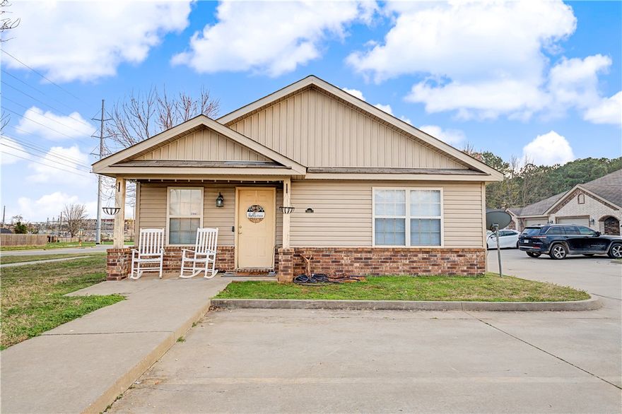 Welcome to this investment opportunity just minutes from downtown Bentonville! This unique package includes two 2 bed, 1 bath condos under one roof, offering incredible value at a price point you won’t want to miss. Both units feature updated flooring, modern fixtures, and stylish countertops, with all appliances included for a truly move-in ready experience. One unit is already tenant-occupied, providing immediate rental income, while the second offers flexibility for additional income, owner occupancy, or short-term rental potential. Ideally located near the Razorback Greenway with easy access to biking trails, dining, and everything Bentonville has to offer, this property is perfect for investors or anyone looking to live close to it all while offsetting their mortgage. Low-maintenance living, strong income potential, and a prime location—this is an opportunity you don’t want to miss! Taxes estimated.