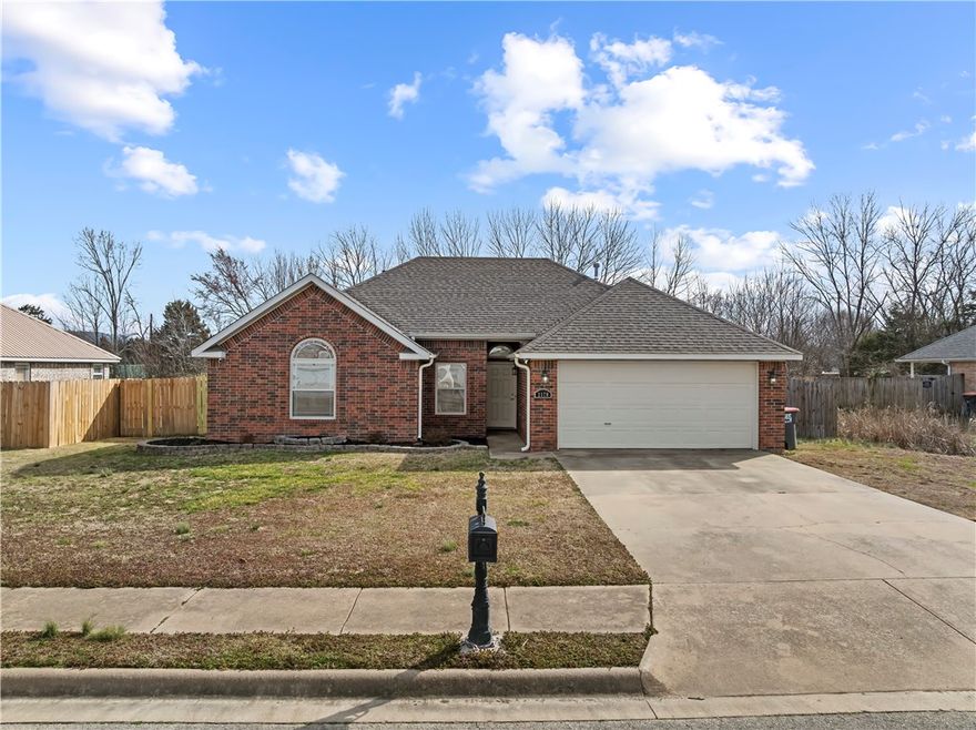 Welcome home to this beautifully maintained brick 3 bed, 2 bath in Meadowbrook Subdivision. Featuring a desirable split floor plan and spacious primary suite with walk in closets, jacuzzi tub and a double vanity. Gorgeous landscaping frames the property from the inviting front yard to the privacy-fenced backyard—perfect for relaxing evenings or weekend gatherings.  Major updates in the last 4 years include a new roof, appliances, fresh paint, and added insulation for energy efficiency. HVAC is just 2 years old with 8 years remaining on a transferable warranty. Located near local shopping, a sports complex and a Lake park with convenient access to Fayetteville as well. Plus, school bus service from both Elkins and Fayetteville for flexible school choice.  Schedule your showing today!