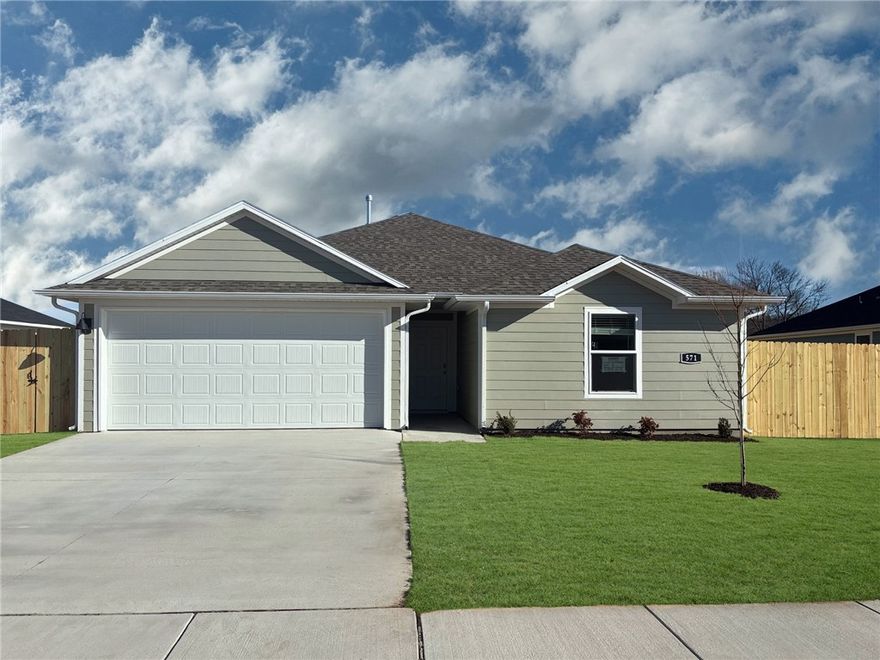 Beautiful Bryant plan in Selah Meadows, our newest home community situated in the heart of Prairie Grove.  Each home in Selah Meadows is meticulously crafted with attention to detail, creating a space that feels both luxurious and welcoming.  From the moment you walk through the door, you'll be greeted by modern features and spacious layouts that cater to every lifestyle. Our homes boast premium finishes and thoughtful designs, ensuring that you'll be stepping inside your own personal oasis. These homes will be complete with LVP flooring throughout, wood shelving in all closets, pantry and utility room.  Kitchen will have granite counters and stainless-steel appliances! Bedroom one bath will have granite kitchen counters, double sinks, and a walk-in shower. Home will have a Garage Door Opener, and a Landscape package. Home will have Beautiful 4 Sides Hardie Siding®.