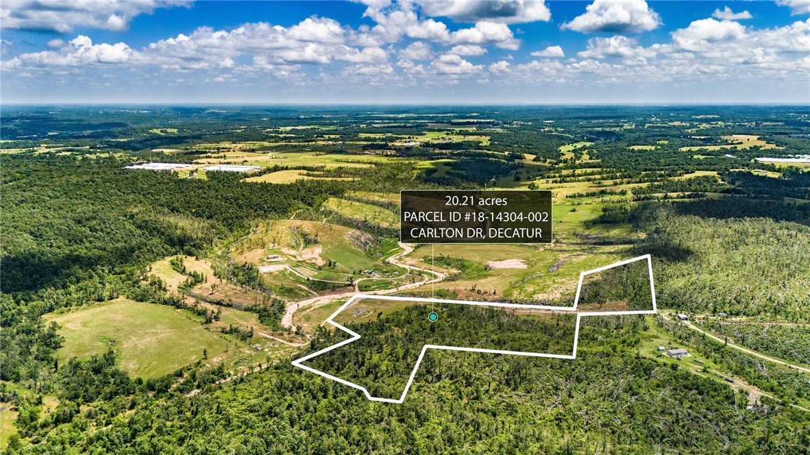 Beautiful 20+ acres for you to enjoy. Private, away from the crowds and traffic. So many options! Build the house of your dreams! Ride your 4-wheeler. Go hunting. Or just hang out in the peace and quiet. For another option, consider adding 22842 Carlton Dr, Decatur (MLS# 1312575), an adjacent parcel with appx 50 acres, a new house under construction, and a 3-car garage.