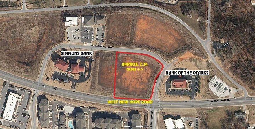 Perfect location for your business ! Approximately 2.34 acres, mol - accurate acreage amount will be determined by a current survey. Property zoned C-2; Rainwater/detention is already available. High visibility; 2017 AHTD daily traffic count is 24,000.