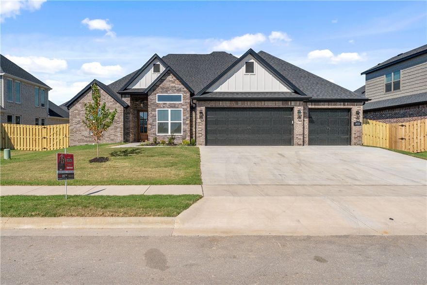Welcome to the Gary plan offers a open-concept living area that boasts a split floor plan, placing the
 master suite on one side of the home for added seclusion. All bedrooms are conveniently located on the
 main level, while the upstairs features a spacious bonus room with its own bathroom. At the front of the house, you'll find a dedicated office. The primary bedroom is a true retreat, featuring exposed ceiling beams and a luxurious ensuite adorned with decorative tile throughout. This ensuite also connects to the utility room for added convenience. To complete the package, the home includes a covered back patio with a cozy fireplace.