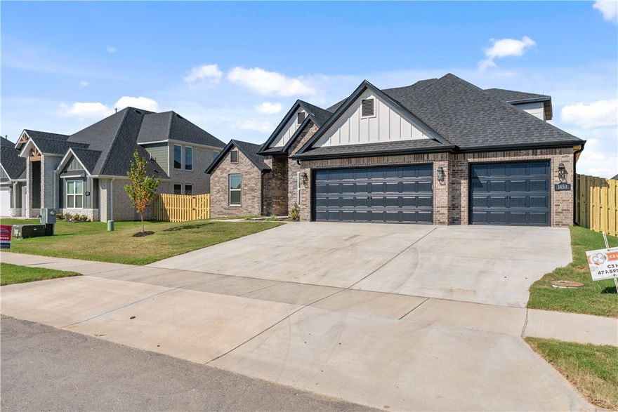 Welcome to the Gary plan offers a open-concept living area that boasts a split floor plan, placing the
 master suite on one side of the home for added seclusion. All bedrooms are conveniently located on the
 main level, while the upstairs features a spacious bonus room with its own bathroom. At the front of the house, you'll find a dedicated office. The primary bedroom is a true retreat, featuring exposed ceiling beams and a luxurious ensuite adorned with decorative tile throughout. This ensuite also connects to the utility room for added convenience. To complete the package, the home includes a covered back patio with a cozy fireplace.