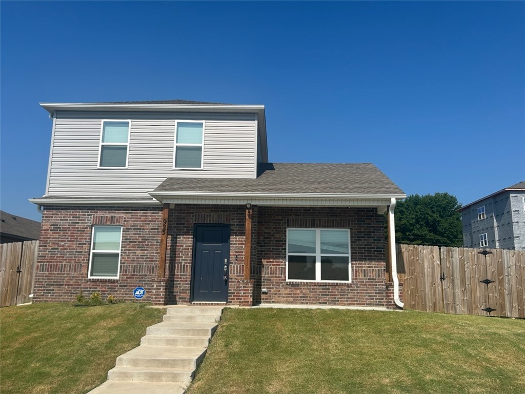 Welcome to this stunning 4-bedroom, 2.5-bathroom home located in the vibrant city of Fayetteville, AR. This property boasts a spacious open floor plan that seamlessly connects the living areas, perfect for entertaining or simply enjoying the flow of the home. The eat-in kitchen is a dream for those who love to cook, offering plenty of space for meal preparation and dining. Step outside to discover a large, fenced-in yard that provides ample room for outdoor activities and gardening. The covered back porch is an added bonus, offering a perfect spot for relaxation or outdoor dining, regardless of the weather. This home truly combines comfort, style, and convenience, making it a must-see property.