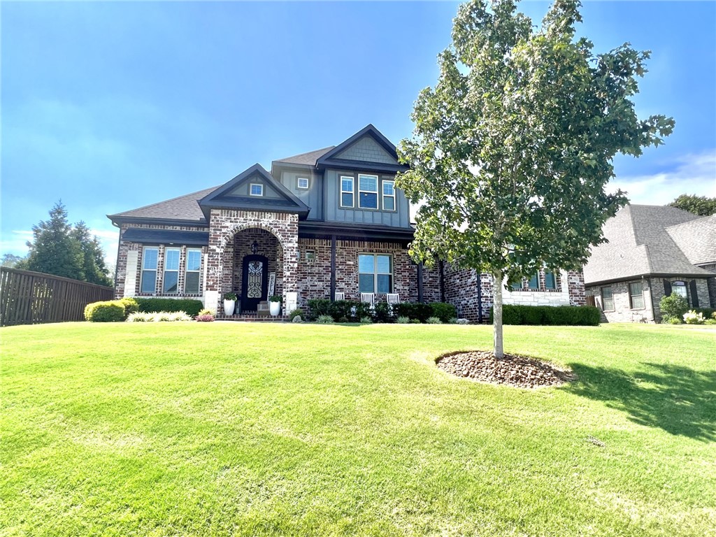 Immaculate Oak Tree Dream Home boasts Gorgeous, Handscraped Hardwood floors, 4 Oversized Bedroom Ensuites (2 down/2 up) & Huge Bonus Room w Wet Bar. Open Layout Concept allows for easy Entertaining from the Vaulted, Wood-Beamed Ceiling Living Room to the Sprawling Gourmet Kitchen w Double Ovens, Pot-filler, 6-Gas Burner Stove, Butlers Pantry to the Sunny Eating Area. Primary Ensuite has Two Closets, two Showerheads in Shower, Freestanding Tub. Private Study w French doors & Wooden Paneled ceiling as well as Dining Room w Wood-Beamed Ceilings. Spacious, Landscaped Backyard offers Beautiful Views coupled with the POA-owned 20 AC green space behind it. Grand Brick Fireplace in Covered Patio as well as separate Firepit Area for those cozy Nights. Private Screened-in Porch directly off the Primary Room to enjoy morning coffee. Welcome Home!