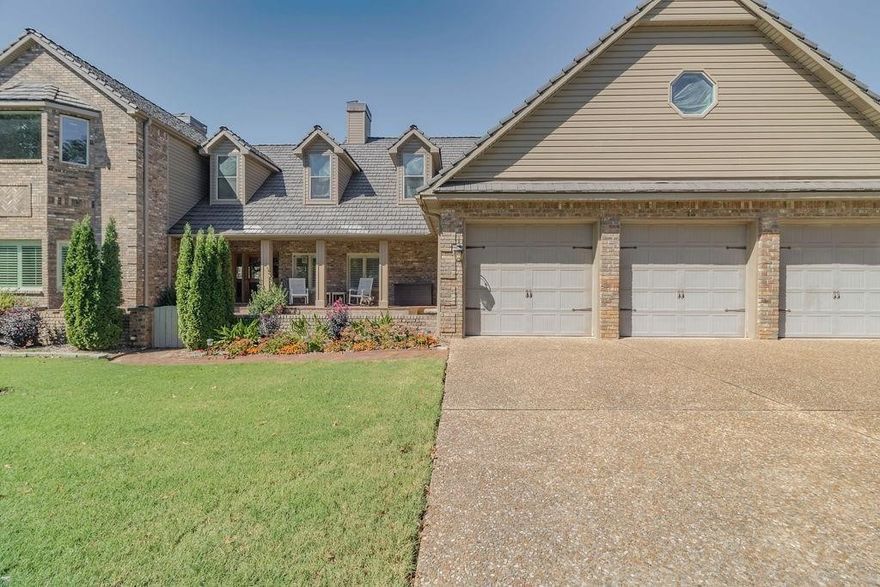 Experience the pinnacle of luxury living in this exquisite home within the prestigious Pinnacle Golf & Country Club. Ideally situated with breathtaking golf course views and just moments from shopping, dining, hospitals, Walmart AMP, Top Golf, and I-49. The newly added 3,700 SF second floor features top-tier amenities, including a second primary suite, spa-inspired bath, home gym, bonus room, and private balconies with panoramic golf course views. The main level boasts an open floor plan with a primary suite, private office, contemporary kitchen, and two living areas, each with its own fireplace. Expansive windows and doors seamlessly connect the dining area to a wrap-around patio, ideal for entertaining. Step outside to a newly landscaped 3,000 SF backyard with an outdoor grilling area and poured concrete countertops. Nestled in a secure, welcoming neighborhood on a private golf course, this dream home includes membership access to a gym and community pool, offering an exceptional lifestyle.