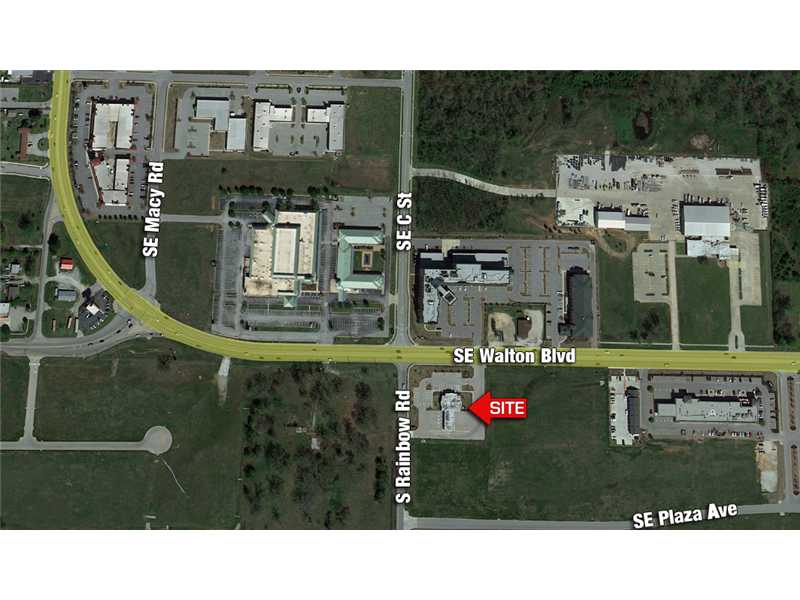 All furniture, fixtures, and equipment is included with exception of ATMs and personal computers. 1.26 miles from I-540. 2.49 miles from Walmart Home Office.