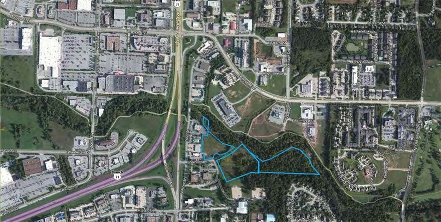 3 Land Tracts for Sale in North Fayetteville. Current Zoning for commercial, industrial, & multi-family. Convenient access to Fulbright Expressway, College Ave, and other major retailers. E Sain St is set to expand a quarter mile to connect Vantage Dr, creating more direct access routes to site.
