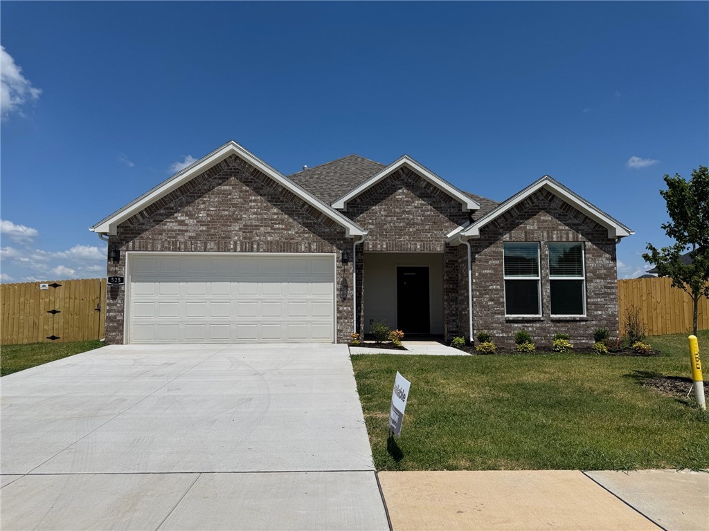 Delightful Denton plan in Goose Creek Village, the impressive subdivision where quality and affordability meet in the heart of Farmington. This home features gorgeous quartz kitchen countertops, stainless steel appliances and a walk-in pantry. (per plan) 42-inch upper cabinets with top molding and soft close cabinet doors. Private bedroom one includes a lovely en-suite with quartz counter tops, double sinks, over-sized shower and walk-in closet. Living room will showcase a beautifully modern Electric Fireplace with heater. Luxury Vinyl plank flooring throughout! Ceiling Fans! This home exterior will have 4 sides brick! Covered patio and a landscape package. Garage Door opener! Taxes and Parcel # TBD.