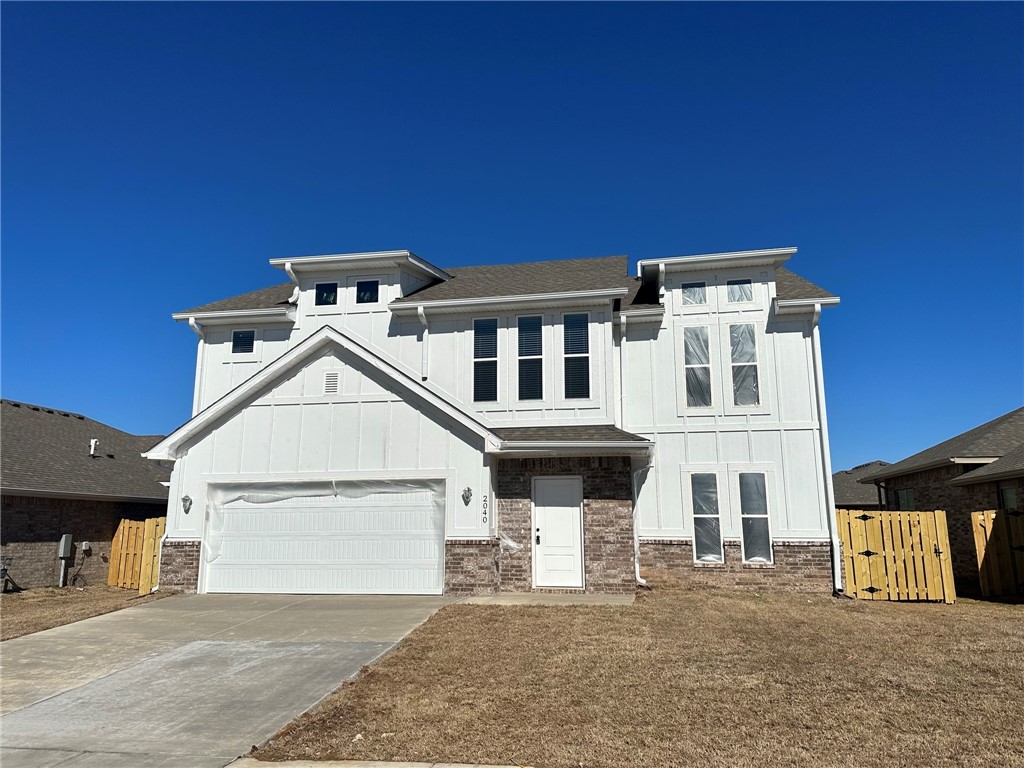 This stately 2,500 square foot 3 Bedroom / 2.5 Bath home has luxurious amenities! Main level features cozy family room with electric fireplace, built-in coat rack/bench at the entry, half bath, kitchen, and formal dining room. Kitchen features granite counters, stainless steel appliances, oven with built-in Air Fryer and meat thermometer perfect for that at-home amateur chef! Upstairs includes a large additional living/family room, all 3 bedrooms, and laundry. The massive primary suite features a sperate office space for those working remotely. Huge primary suite bathroom includes double vanities, tiled walk-in shower and separate tub, water closet, and a HUGE walk-in closet. Home is equipped with Smart Home features. Enjoy the large backyard with covered porch and shadow-box style privacy fence. One small pet with standard non refundable pet fee of $250.