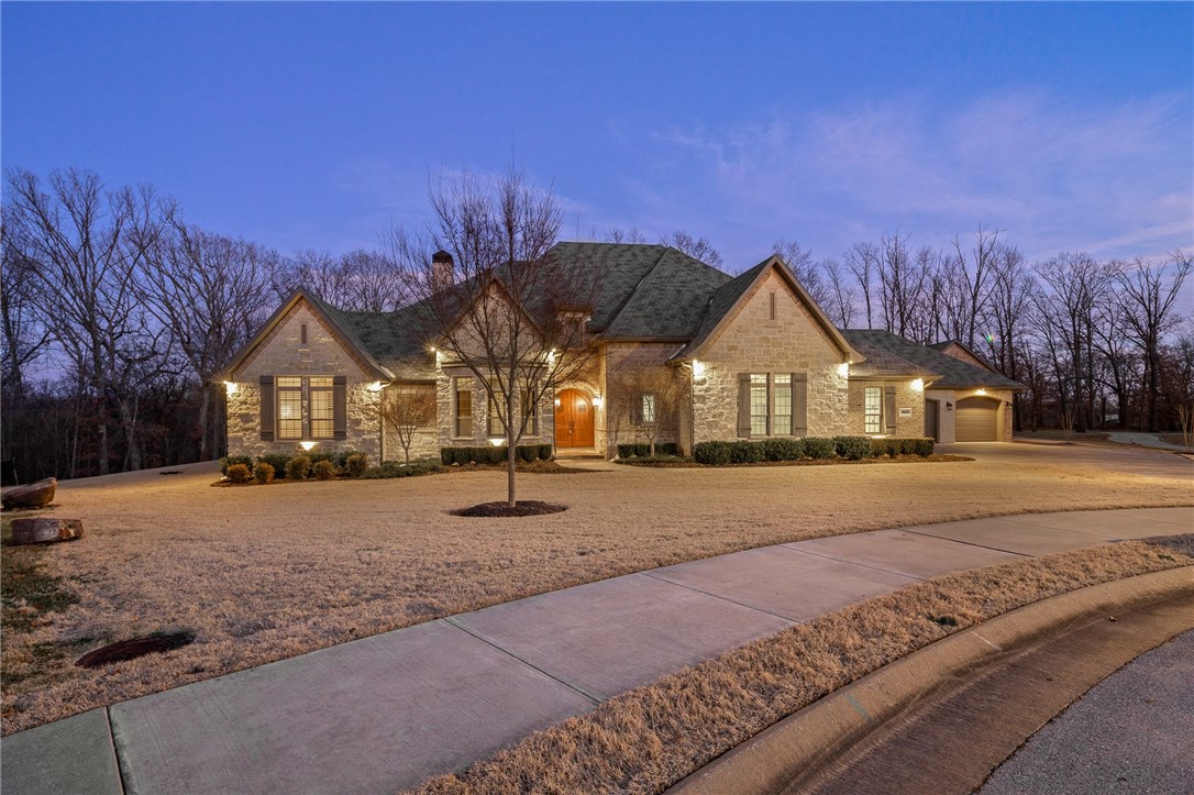 EXCEPTIONAL ESTATE! Amish built custom home in highly coveted Oak Tree. Perfectly situated in a cul-de-sac on 1.1 private acres in the very back of the neighborhood, this 4 bedroom, 4 1/2 bath home boasts the finest amenities with no expenses spared during construction! Phenomenal chef’s kitchen has an oversized center island topped with exotic stone, Subzero & Wolf professional-grade appliances and a huge walk-in butler’s pantry. The main level master has a built-in storm shelter/safe room, a luxurious bathroom and an astounding closet with 2nd laundry room connection. The main level also has a private study, theater room, a very spacious living/dining area with custom beams & woodwork, a second kitchen, 2 guest suites, 2 1/2 bathrooms plus a steamroom. Tucked away upstairs are the huge exercise/dance room/ 4th bedroom and private full bath. Upstairs has vast amounts of storage plus room for expansion.
