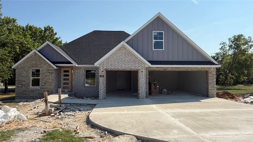 Wonderful floor plan with 4 bedrooms and a large 5th bedroom/bonus room upstairs with its own bathroom and closet.  Large open spaces great for entertaining, wire for security system, large master bathroom and closet, walk-in closets, large open living room with built ins.  LVP throughout main areas of house, blinds and gutters included.