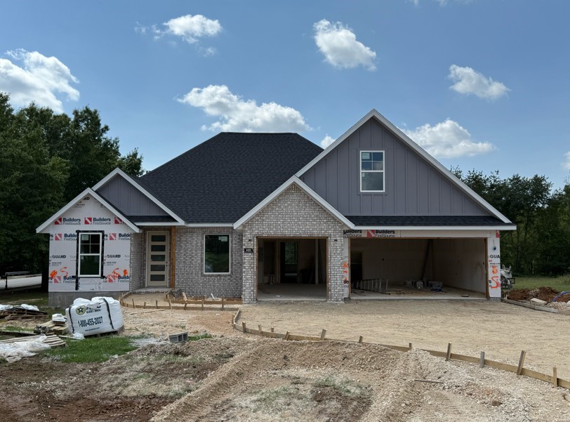 Wonderful floor plan with 4 bedrooms and a large 5th bedroom/bonus room upstairs with its own bathroom and closet. Large open spaces great for entertaining, wire for security system, large master bathroom and closet, walk-in closets, large open living room with built ins. LVP throughout main areas of house, blinds and gutters included.