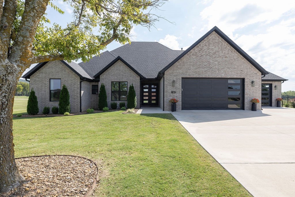 This is a fantastic custom-built, one-level, all-brick home on 1.19 acres with a great view! 4 BR, 2 BA, 2973 SF with open floor plan that is great for entertaining, and vaulted ceilings. A wonderful gourmet kitchen boasts quartz countertops, soft close cabinets and a large island. The primary suite has a large bathroom and closet plus a private patio. There is also a hidden safe room. There are so many additional amenities! Don't miss out on this beautiful home. Agent owned