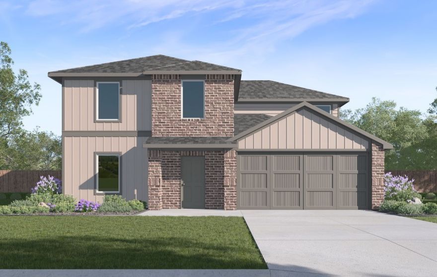 The Charming Carson plan in Whispering Springs offers 5 bedrooms and 2.5 bathrooms! The primary bedroom and ensuite are located on the first floor, while all other bedrooms are located upstairs. Upon entering, you’ll find a spacious kitchen open to the dining area and living room, perfect for entertaining! This plan features an upstairs game room! The downstairs will have LVP throughout, with carpet in all bedrooms, game room and on the stairs. The ensuite features a walk-in shower! These homes will have brick with Hardie® siding per plan. Parcel and tax TBD. HOA dues TBD.