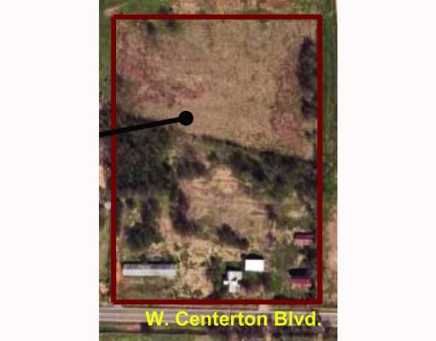 7 +/- AC W/ FRONTAGE ON CENTERTON BLVD. GREAT LOCATION FOR YOUR NEXT BUSINESS!