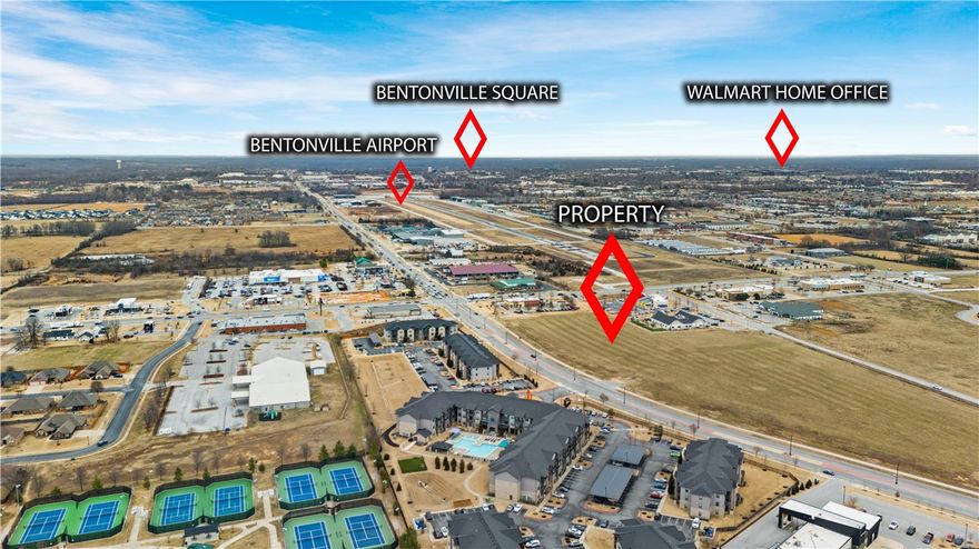 Prime 5.25-acre development opportunity on I Street in Bentonville. Exceptional visibility in a fast-growing corridor near Airport Blvd, positioned next to McDonald’s and Walmart Neighborhood Market. Surrounded by established apartments and strong residential growth, offering ideal potential for commercial, mixed-use, multifamily, or residential projects. Flat, usable land with excellent frontage and high traffic counts—one of the few remaining large parcels in this booming area.

Development Potential and Perfect for (Buyer to perform due diligence):
1. Retail or service-based commercial
2. Mixed-use development
3. Multifamily or townhome communities
4. Medical, office, or investment-grade build-to-suit projects

This is one of the few remaining large parcels in a booming area of Bentonville—an exceptional opportunity for developers and investors looking to capitalize on rapid growth and unbeatable visibility.
