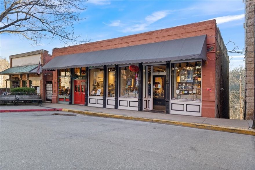 Want to be in the middle of all that downtown Eureka Springs has to offer? This amazing historic property CIRCA 1895 is currently laid out as a triplex with two long term tenants on the Spring Street level ( one is leased and one is month to month )and an amazing art and pottery studio in the lower level. One could certainly renovate the lower level into a swanky urban  downtown apartment or even two ultra suede STR studios due to the current layout having two private entrances to the lower level. All three units have their own restrooms and ample storage while being able to share the rare and private off street parking to the rear of the property with access on Center Street. This historic building has been well documented with additional floors so one could conceivably consider even adding additional square footage by adding a structure over the parking lot. Lots of potential with this well maintained and owner occupied property. Please schedule showings Monday-Thursday 10-4pm if possible & provide proof of funds
