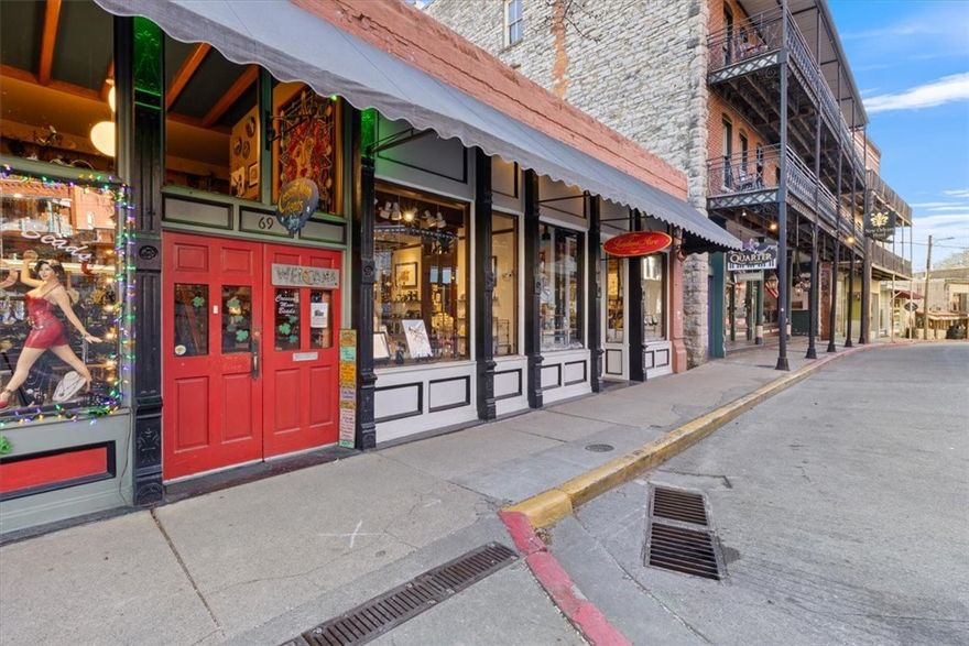 Want to be in the middle of all that downtown Eureka Springs has to offer? This amazing historic property CIRCA 1895 is currently laid out as a triplex with two long term tenants on the Spring Street level ( one is leased and one is month to month )and an amazing art and pottery studio in the lower level. One could certainly renovate the lower level into a swanky urban  downtown apartment or even two ultra suede STR studios due to the current layout having two private entrances to the lower level. All three units have their own restrooms and ample storage while being able to share the rare and private off street parking to the rear of the property with access on Center Street. This historic building has been well documented with additional floors so one could conceivably consider even adding additional square footage by adding a structure over the parking lot. Lots of potential with this well maintained and owner occupied property. Please schedule showings Monday-Thursday 10-4pm if possible & provide proof of funds