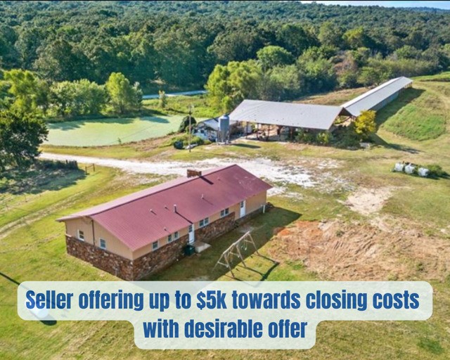 Nestled in the heart of West Fork, this charming home on 6.3 acres offers serene country living just 20 minutes from Fayetteville and UofA! Inside the 4-bedroom, 3-bath home is an open living area and eat-in kitchen. The bonus room could be a perfect home office with Ozarks Go Fiber internet. In 2021, the home was upgraded with new HVAC, water heaters, plumbing, septic, paint, fixtures, leathered granite countertops, custom birch cabinets, and a raised dishwasher. Outside, enjoy the countryside, pond, RV hookup, 3 large barns, and fencing with freeze-proof water trough for livestock. Three storage buildings provide ample space. This property wonāt last long! Mower negotiable to convey. West Fork School District, but property has choice of Greenland or Prairie Grove School Districts as well.
Milking Parlor 20' x 50'
Pole Shed 100' x 30'
Pole Shed 71' x 60'