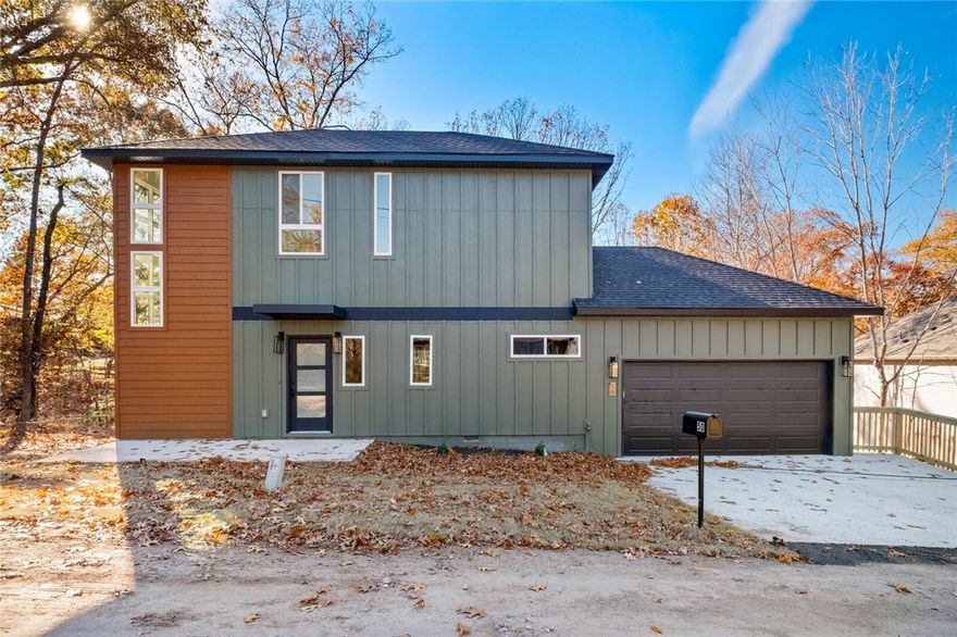 Discover this Brand New Contemporary 2- Story home in Bella Vista! Featuring 2 bedrooms, 2.5 Baths, and a versatile bonus room that can serve as a third bedroom, office, or guest space, this home offers about 1,421 sqft of modern living. Enjoy an open layout filled with natural light, luxury vinyl floors, granite countertops, and stainless-steel appliances. The primary suite includes a private bath and the backyard back to trees, offering a peaceful outdoor retreat. Located near lakes, golf courses, and trails- this home is perfectly blends comfort, style, and nature!