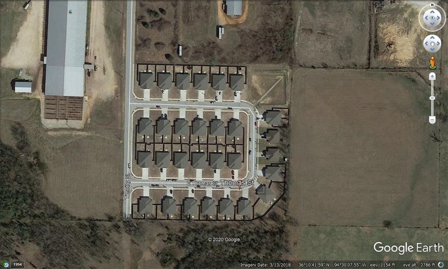 27 duplexes all on the same street. All 3 bed, 2 bath, patio, 1 car garage. Low maintenance, privacy fenced yards. Just off Hwy 412 in the NW Arkansas Metro area, a Top 25 growth spot in the nation. 100% occupied. Washer, dryer, fridge included. Just around the corner from major recent commercial growth.