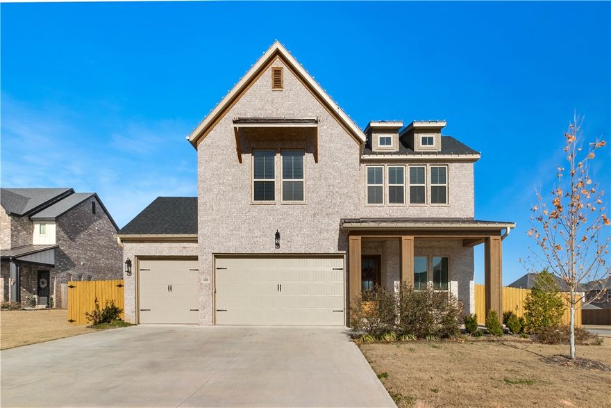 Welcome to this beautifully crafted 3-bedroom, 2.5-bath home with a 3-car garage, completed in early 2024 and set on a desirable corner lot in Cave Springs. Located at 1406 George Robbins Lane, this property offers modern design, quality finishes, and a prime location. Inside, enjoy an inviting layout with quartz countertops, sleek cabinetry, and curated details throughout. The kitchen flows into the living and dining areas, perfect for daily living or entertaining. The spacious primary suite provides a relaxing retreat, and the additional bedrooms offer flexibility for family, guests, or a home office. The 3-car garage provides ample storage and parking. Just minutes from Mt. Hebron Park, the Pinnacle area, the Walmart AMP, shopping, and dining, this home combines comfort with unmatched convenience—a rare chance to own a nearly new home in one of NWA’s most desirable communities.