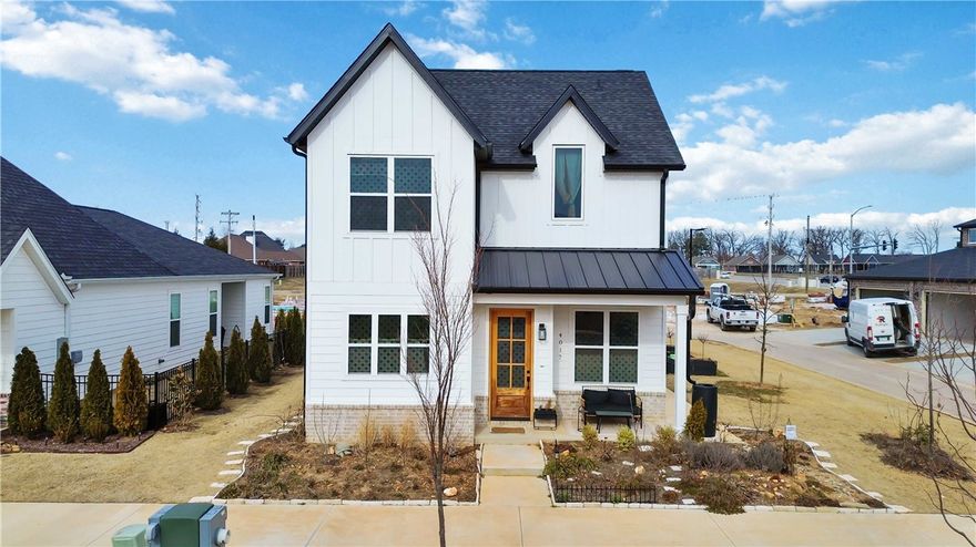 Welcome to Bellview Place, where thoughtful design meets everyday livability. This 4-bedroom, 2.5-bath home was built in 2024.
The open-concept living area features an eat-in kitchen with ceiling-height cabinetry, open shelving, under counter double drawer fridge, farmhouse sink, gas range with vent hood, and an oversized island ideal for entertaining and daily living. Recent updates include LVP flooring and tile (2025), GE Café appliances, Speed Queen washer and dryer, and a tankless water heater.
The primary suite offers generous space, natural light, and a well-appointed bath with dual vanities and a soaking tub. Secondary bedrooms are oversized and flexible for bedroom, office, or playroom use.
Additional features include two electric vehicle chargers, epoxy-coated garage floor with wall storage, native landscaping, sprinkler system, and a tiled laundry room. Enjoy cobblestone streets, sidewalks, nearby walking and biking paths, and a dog park. Conveniently located near parks, dining, and the promenade.