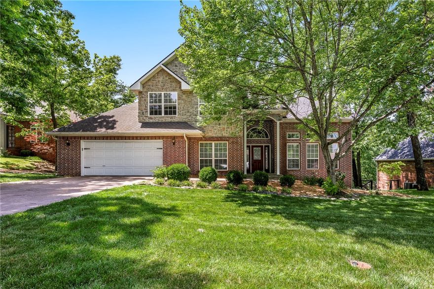 This location can’t be beat!  Trailheads, dog parks, Bentonville square, Crystal Bridges all are an easy bike ride away. This beauty is situated in the established Hidden Springs neighborhood with majestic  mature trees and beautiful landscaping.  It has  easy access to I-49 and all things NW Arkansas!  This home offers lots of flexibility for the growing family.  The open floorplan, living room with beautiful two story rock fireplace and cathedral ceiling  will make you feel right at home as you enter through the front door.   The formal dining has wall of windows looking out into the woods and wraparound deck, perfect for spring and summer cookouts. The kitchen features large breakfast nook  lots of storage, stainless appliances and pantry.  The private primary suite has access to the the wraparound deck to enjoy morning coffee. Office or 4th bedroom is on the main level.  Upstairs will be 2 additional bedrooms and a full bath. New water heater. 2020 Trane 3 Ton 16 Seer Heat Pump.  Don’t miss this wonderful home.