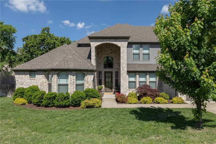 Immaculate Home with Stunning Views of Fayetteville! This beautifully maintained home is centrally located & sits on a wooded 0.43-acre lot with breathtaking skyline views. The open layout features a living room with a wall of windows, fireplace, built-ins, & soaring ceilings—ideal for relaxing or entertaining. The kitchen offers granite counters, farmhouse sink, gas cooktop, double ovens, pasta filler, walk-in pantry, & ample cabinetry. A casual dining area flows from the kitchen. Lounge or dine outdoors on the spacious partially covered deck with stunning Fayetteville views, or relax on the natural stone patio by the firepit. There’s space to add a pool to the fully fenced backyard if desired. The main level includes a spacious owner’s suite with spa-like bath, formal dining, guest bedroom, & laundry. Upstairs offers two more bedrooms, a bonus room, & attic storage. Extras include wood floors, Nest thermostats, plantation shutters, 2” faux wood blinds, & a 3-car garage. Don’t miss the lifestyle this home offers!