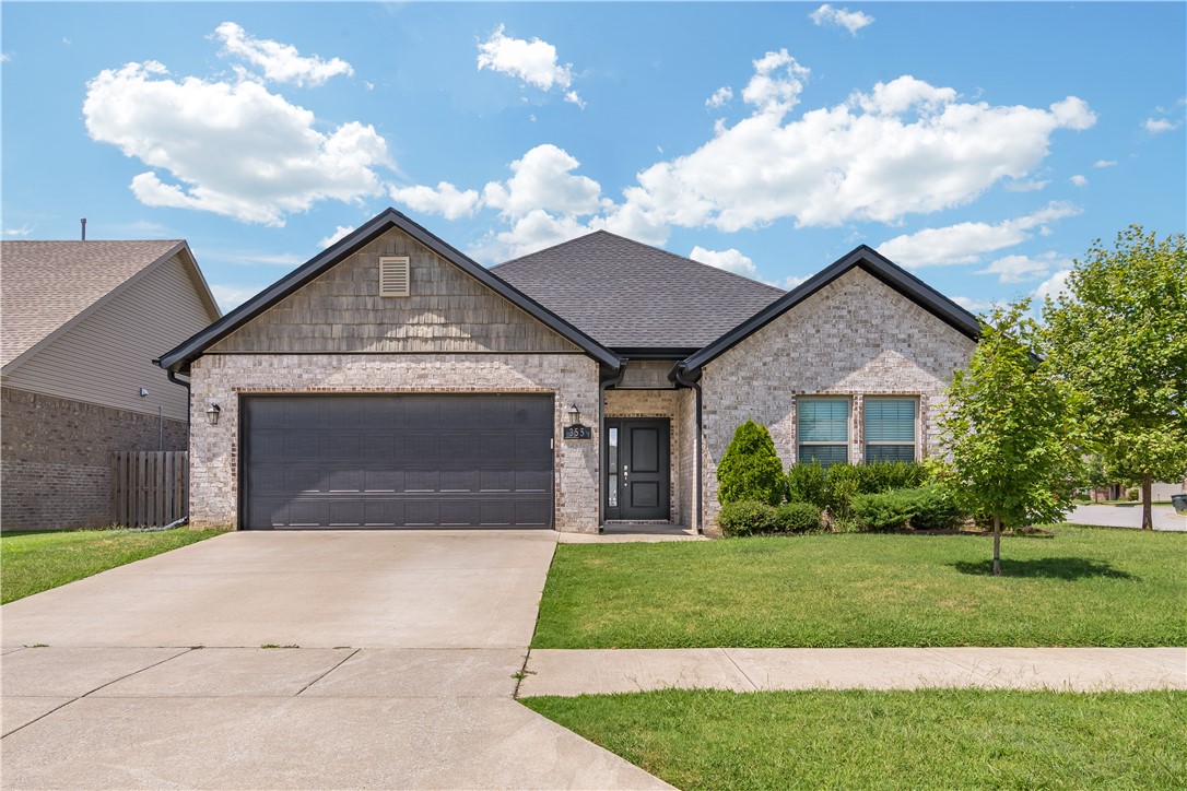 Welcome to 355 N Galway Lane in desirable west Fayetteville! Built in 2019, this 3 bed, 2 bath home offers peace of mind with a roof, HVAC, and water heater all just 6 years old and full of life. The 1,637 sq ft open-concept layout features spacious living, a split primary suite for privacy, and timeless neutral tonesāgray walls provide a perfect backdrop for any style. The kitchen flows seamlessly into the dining and living areas, ideal for entertaining or relaxing. Enjoy your morning coffee on the covered rear porch overlooking a private backyard, all set on a corner lot for added space and curb appeal. Conveniently located near shopping, schools, and parks, this home blends modern comfort with everyday functionality.