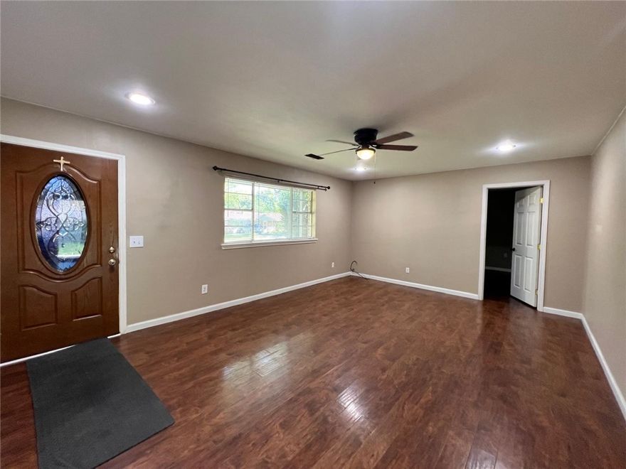 Move-in ready rental in a super convenient Springdale location on White Rd—minutes to I-49, schools, parks, shopping, and local eateries. Light, comfortable living area flows to a dining space and functional kitchen with ample cabinet/storage. Neutral finishes and easy-care flooring make day-to-day living simple. Nicely sized bedrooms and closets, plus a practical layout that works for many lifestyles. Outdoor space offers room to relax, and the driveway provides off-street parking. Quick access to major employers and everyday essentials. Tenant pays all utilities. Renter's insurance required. No smoking. Pets considered with owner approval and non-refundable fee.