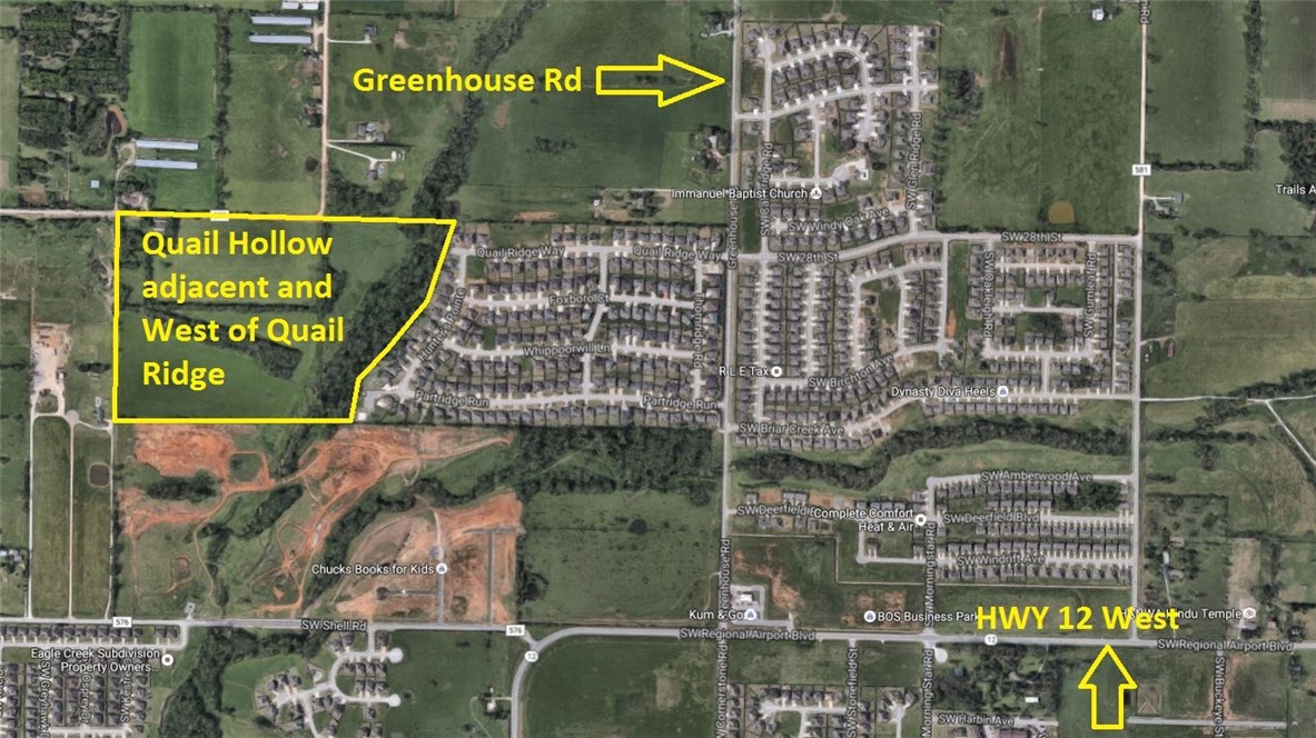 41 Lots in the 1st phase of the Quail Hollow Subdivision in Centerton