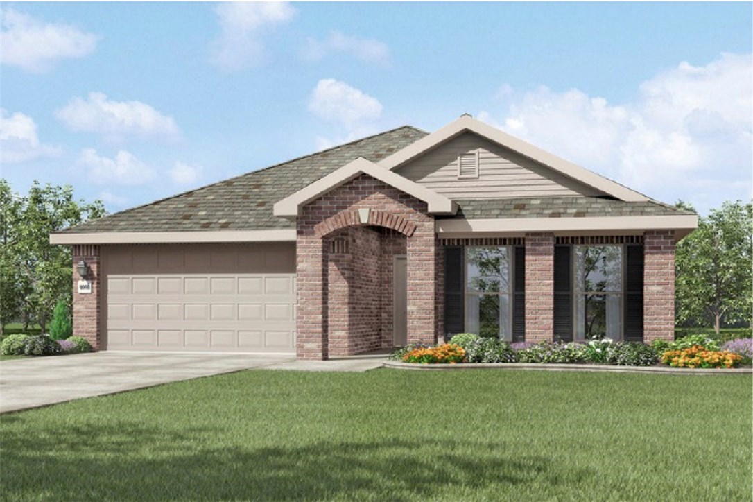 This four bedroom floor plan features a large, open living area with a corner fireplace, allowing for flexible placement of furniture and media items. Enjoy a grand pantry in the kitchen, as well as a kitchen island that's perfect for family to gather around. The large master suite includes a walk-in closet and spacious bathroom. Garage safe Room included.
Taxes subject to change based on new construction.